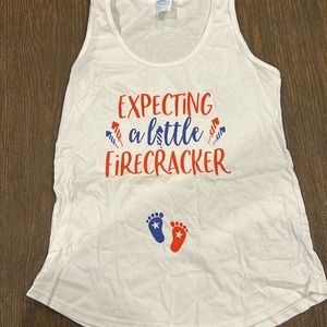 Maternity Tank Top - Expecting a little firecracker